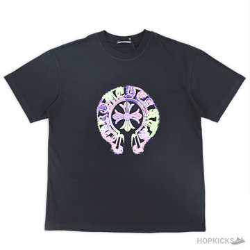 CH Horse Shoe Logo Printed Black T-Shirt (Imported Premium Finish)