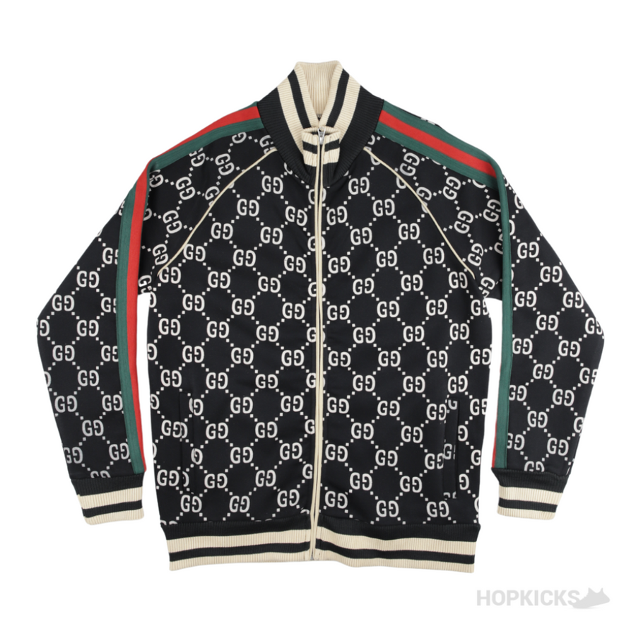 G.U.C.C.I Webbing Trimmed Cotton Track Jacket