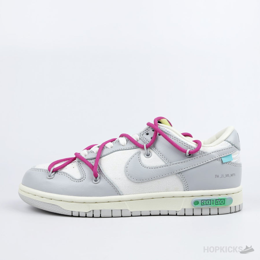 NK X OW Dunk Low "Lot 30" Grey [Without box]