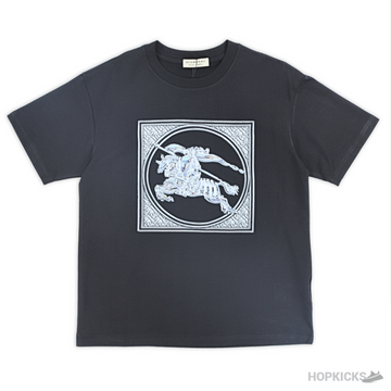 Burberry Square Horsery Printed Black T-Shirt (Imported Premium Finish)