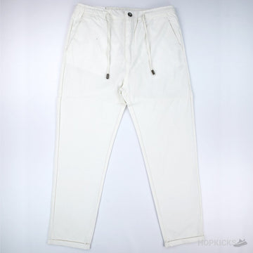 Zara Relaxed Fit Linen Pants (White)