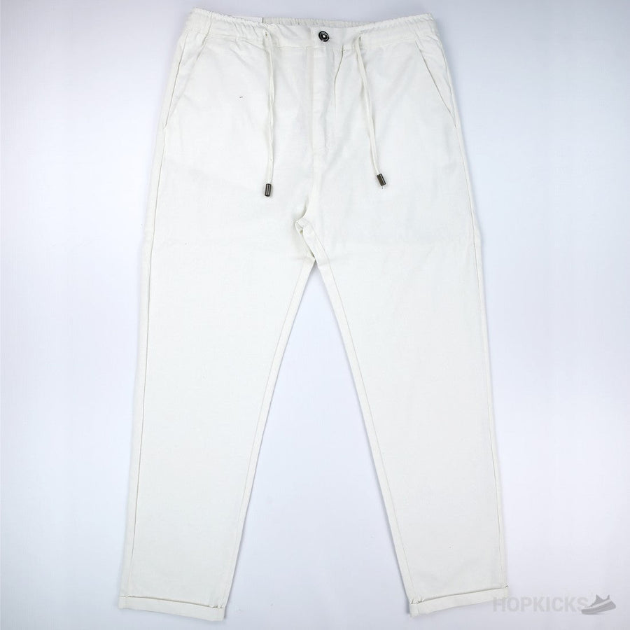 Zara Relaxed Fit Linen Pants (White)