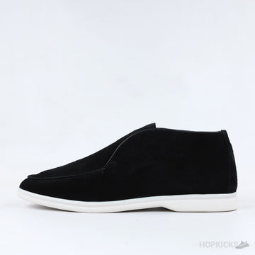 LP Open Walk Suede Ankle Boots - Black