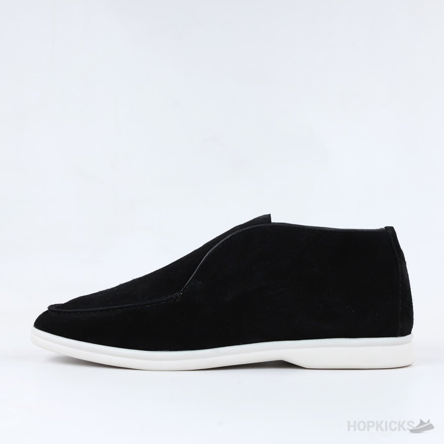 LP Open Walk Suede Ankle Boots - Black