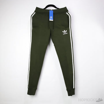 ADI Pants Olive White Stripe Track Joggers