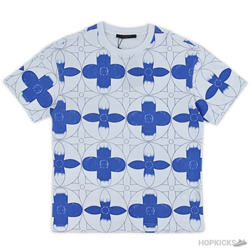 L.V All Over Printed White T-Shirt (Imported Premium Finish)