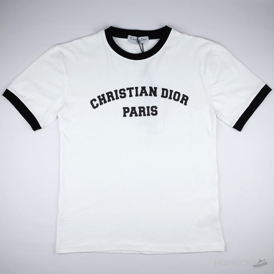CD White and Black Cotton and Linen Shirt
