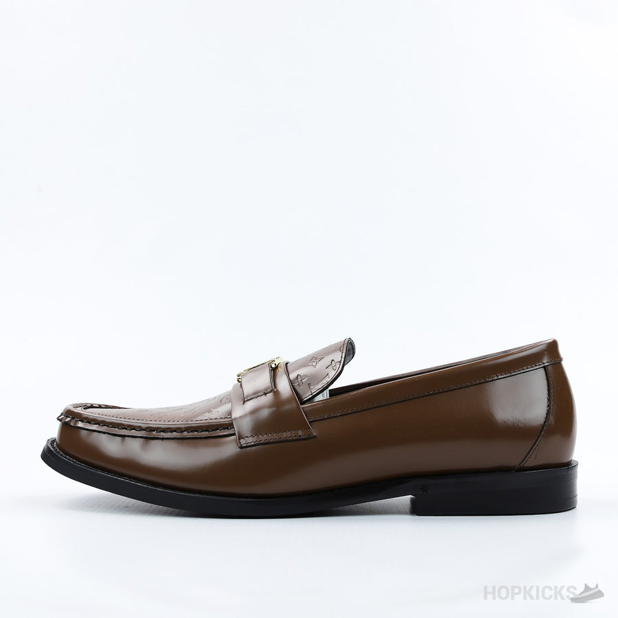 LV Monogram Calf Leather Major Loafer Brown (Top Tier)