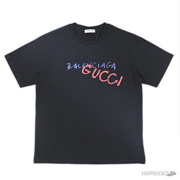 Blenciaga x GCC Printed Black T-Shirt (Imported Premium Finish)