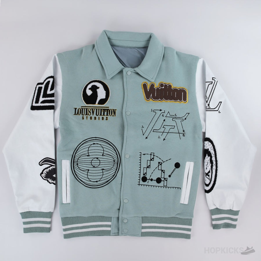 LV Varsity Leather Blouson Aqua