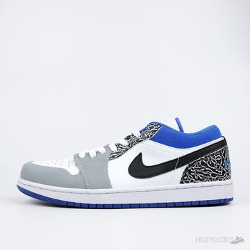 Jordan 1 Low Light Smoke Grey and Dark Marina Blue [Without box]