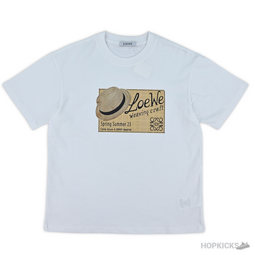 Loewe Weaving Craft Printed White T-Shirt (Imported Premium Finish)