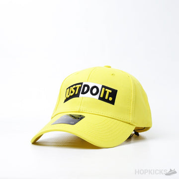 NK “Just Do It” Swoosh Logo Yellow Cap