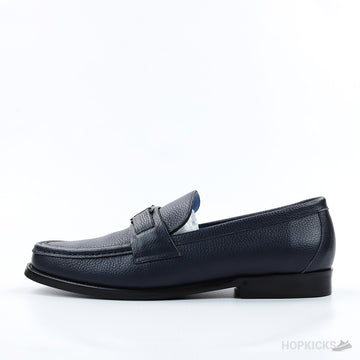 LV Grained Calf Leather Major Loafer Blue (Top Tier)