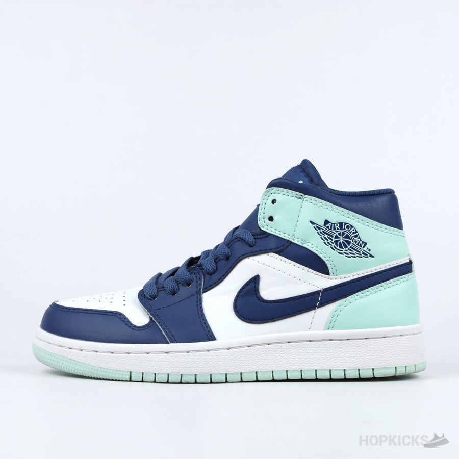 Jordan 1 Mid "White/Navy/Mint" [Without Box]
