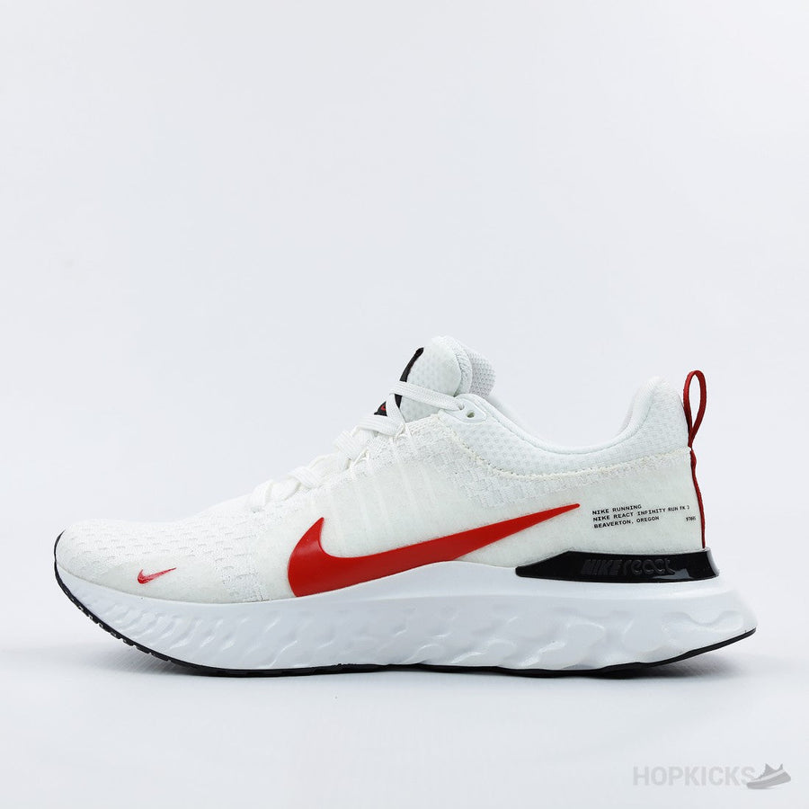 NK React Infinity Run Flyknit 3 White Red