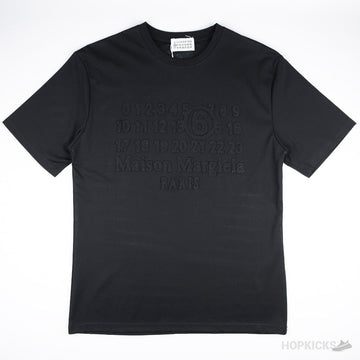 Maison Margiela embroidered logo Black T-shirt