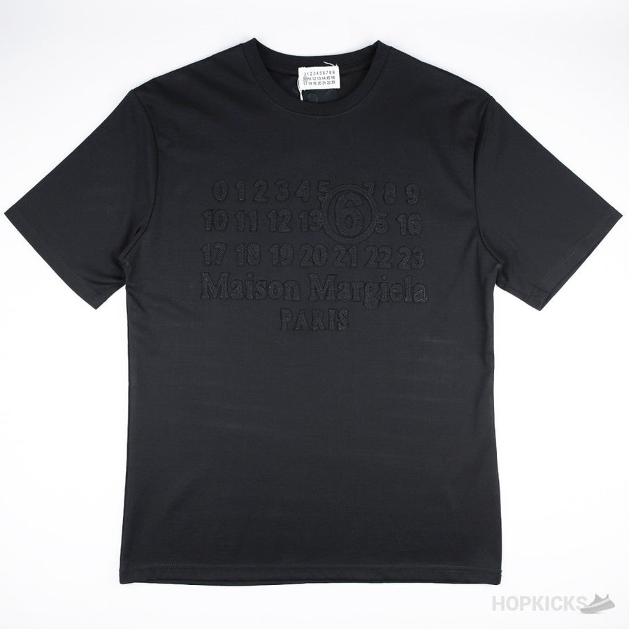 Maison Margiela embroidered logo Black T-shirt