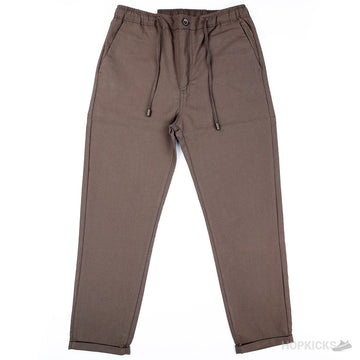 Zara Relaxed Fit Linen Pants (Dark Brown)