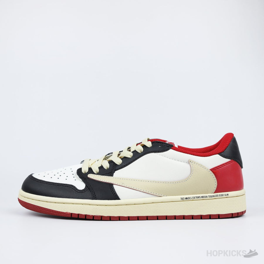 TS X Jordan 1 Low OG University Red Black White [Without box]