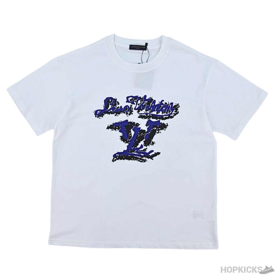 L.V Printed White T-Shirt (Imported Premium Finish)