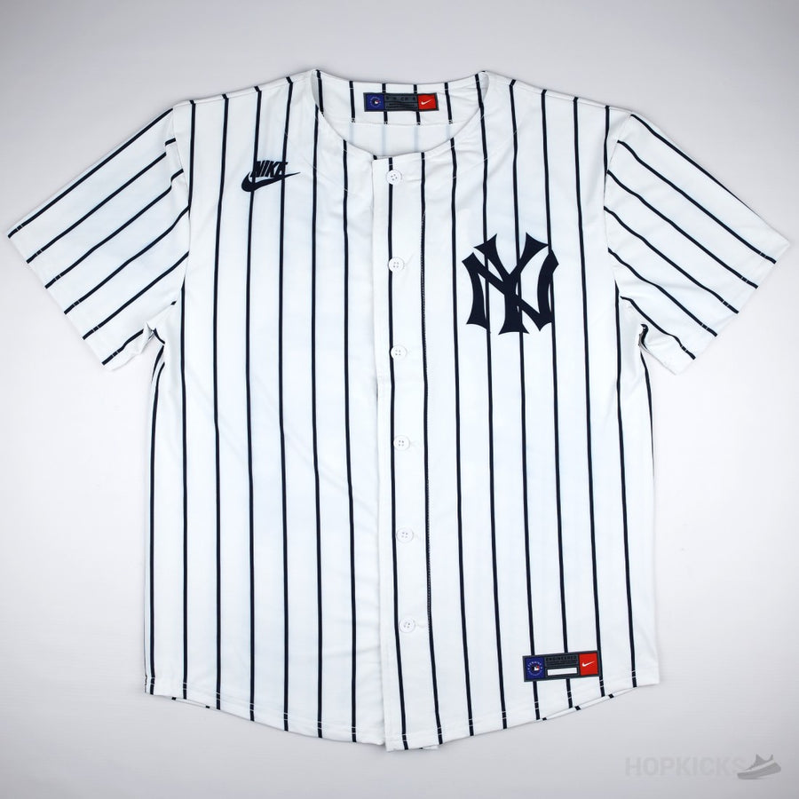 Men's New York Yankees Mariano Rivera NK White Throwback Cooperstown Collection Limited Jersey