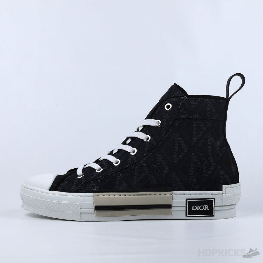 D.I.O.R Black Canvas B23 High Top Sneakers