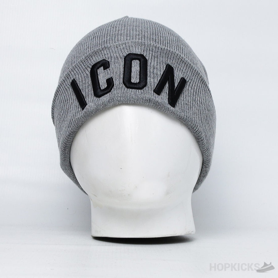 Dsquared2 Icon Black Dark Grey Beanie