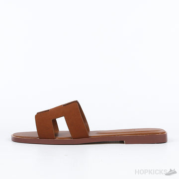 HRM Oran Orange Suede Sandal Mule Epson Leather (Premium Batch)