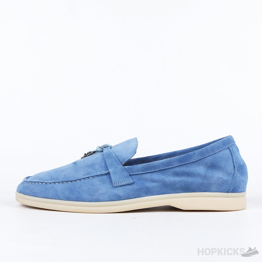 LP Blue 10mm Suede Loafers With Charms (Premium Batch)