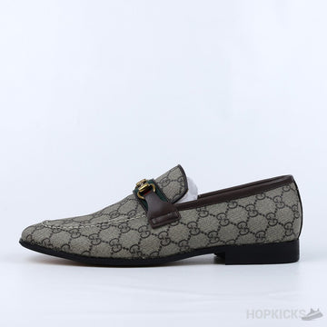 G.U.C.C.I Supreme Canvas Horsebit Web Loafer (Dot Perfect)