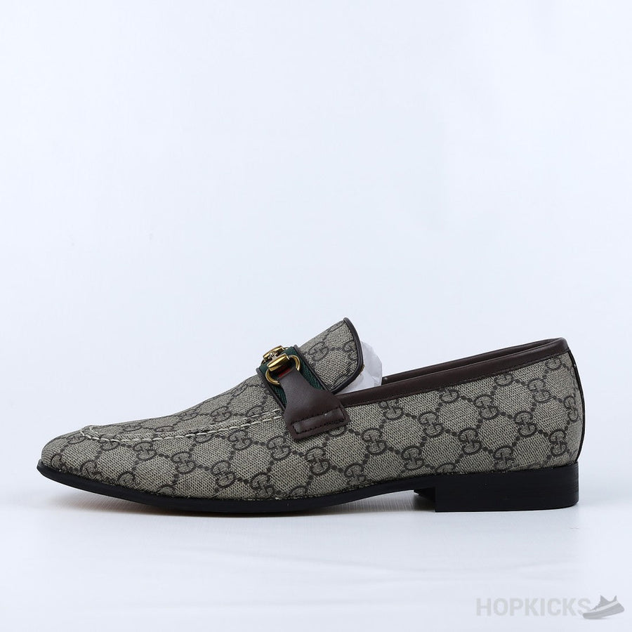 G.U.C.C.I Supreme Canvas Horsebit Web Loafer (Dot Perfect)