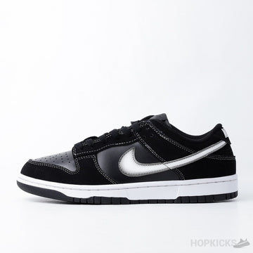 NK SB Dunk Low Airbrush Swoosh Black