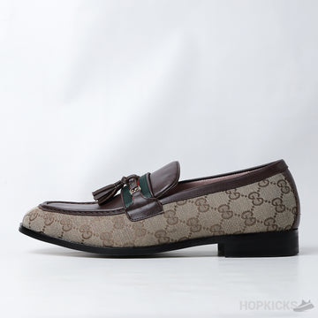 GCC GG Web-stripe Tassel Loafers (Dot Perfect)