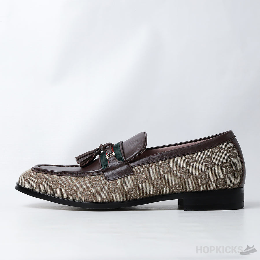 GCC GG Web-stripe Tassel Loafers (Dot Perfect)