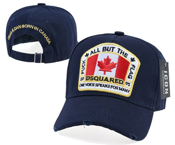 DSQUARED F**K ALL BUT THE FLAG Blue Baseball Cap