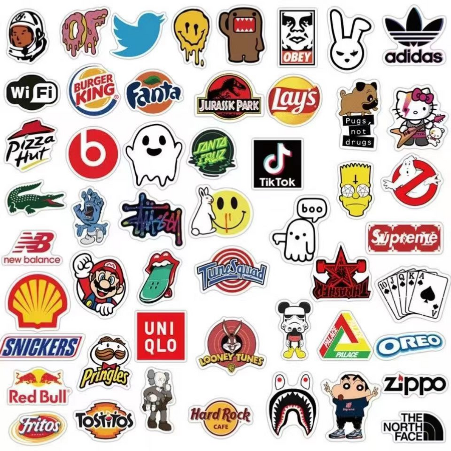 Mini Brands Logo Stickers 95 Plus Pcs (ST-2)