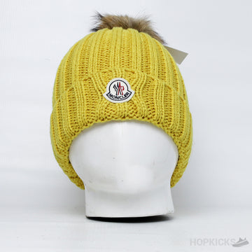 MNC Yellow Beanie With Pom Pom