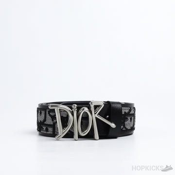Di*r Signature Silver Buckle Belt