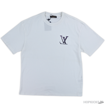 LV Flipped Monogram Embroidered Logo New T-Shirt (Imported Premium Finish)