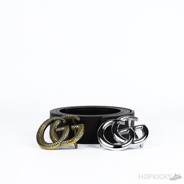 GCC GG Golden Buckle Dark Brown Belt