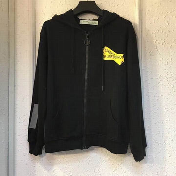 OW FIRE TAPE ZIPPER HOODIE [ TOP MATERIALS ]