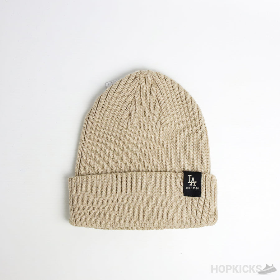 LA Logo Patch Brown Beanie