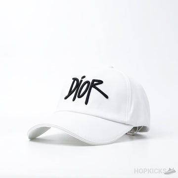 CD x STU Monogram Logo Baseball White Cap
