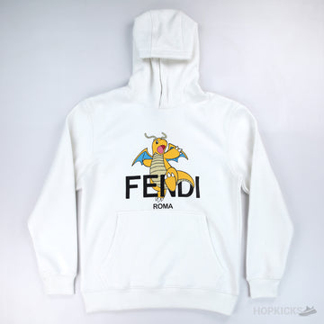 FND x FRGMT x Pokemon White Hoodie