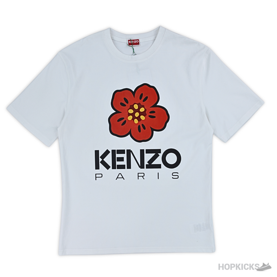Kenzo Flower Printer White T-Shirt (Imported Premium Finish)