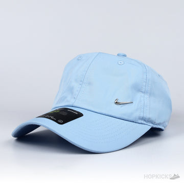 NK Futura Silver Swoosh Blue Cap