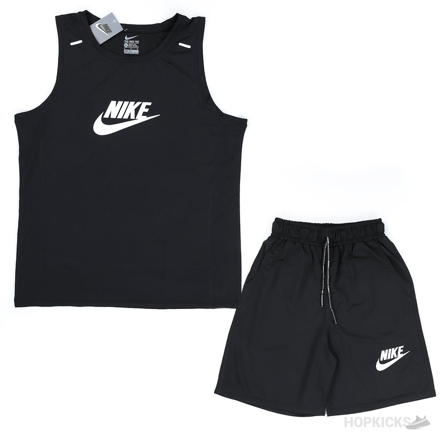 NK Black Dry-Fit Tank and Shorts Set