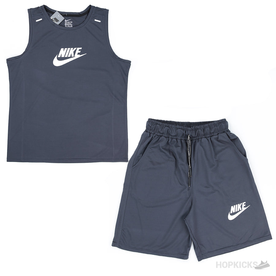 NK Dark Grey Tank and Shorts Set