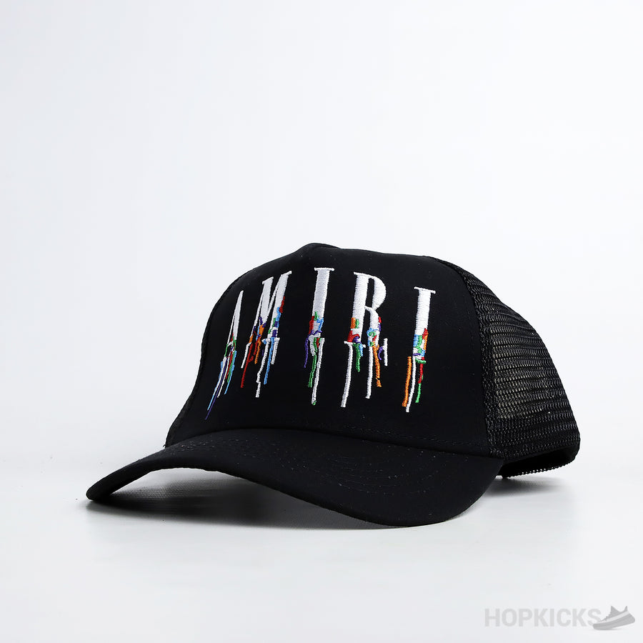 AMR Paint Drip Logo Black Cap
